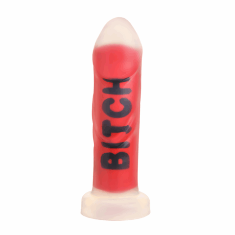BITCH - Siliconen Dildo - Rood