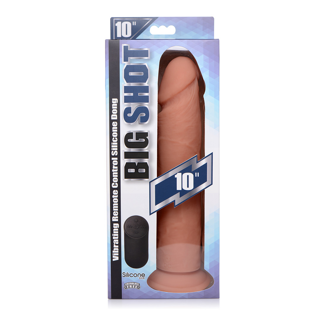 Vibrerende Siliconen Dildo met Afstandsbediening - 10 / 25,5 cm - Afbeelding 3