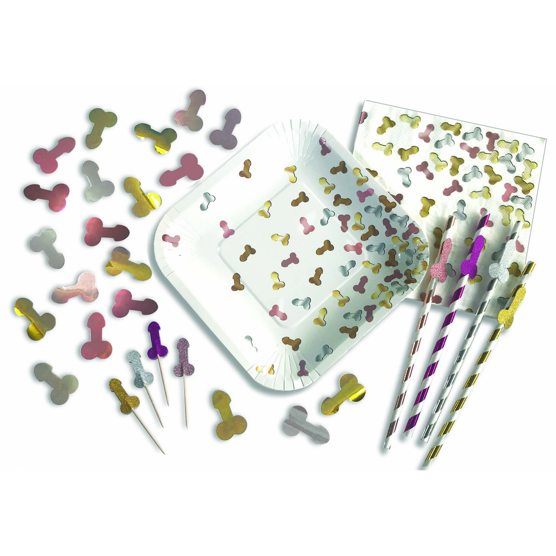 Glitterati - Penis Feestborden - Afbeelding 3