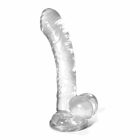 Hudini - Jelly Flexibele Anale Dildo - 6,9/ 17,5 cm - Doorzichtig