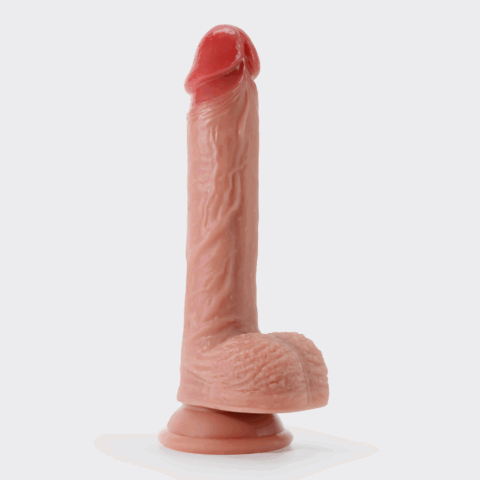 Inviktus - Vloeibare Silikon Dildo - 8 / 22 cm - Vleeskleur