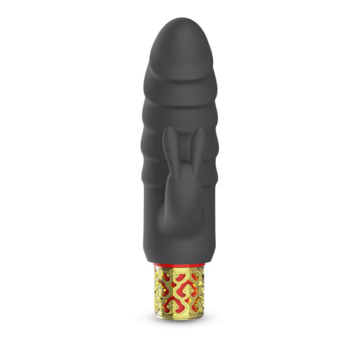 Romanov - Klassieke Vibrator met Verwijderbare Siliconen Huls - Zwart/Goud