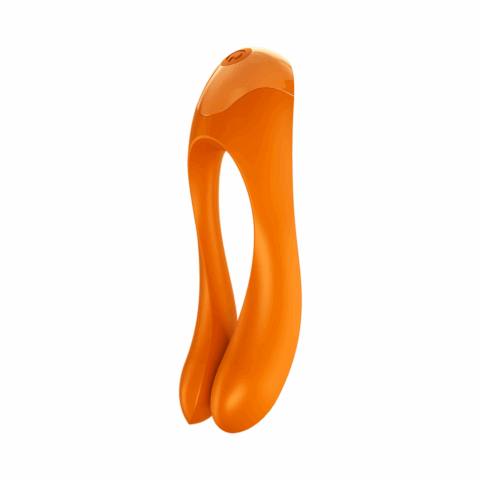 Candy Cane - Vinger Vibrator voor Intieme Zones - Oranje
