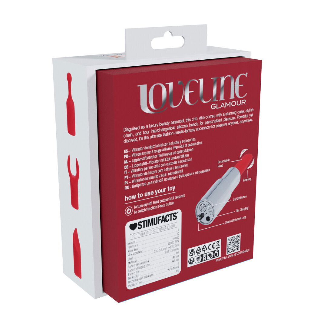 Tiffany - Lipstick Vibrator with 4 Attachments - Blue - Afbeelding 3