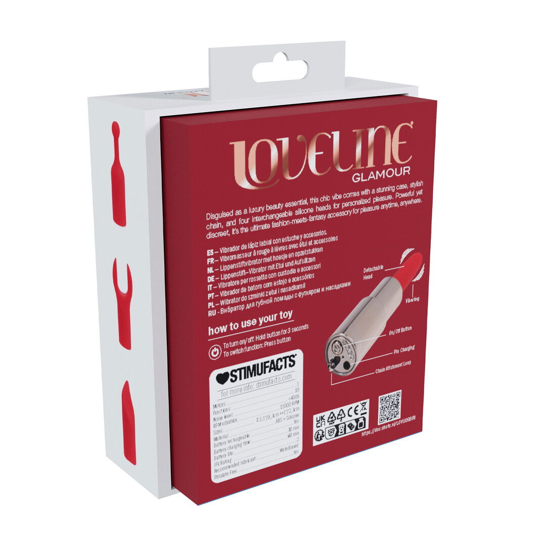 Diamond - Lipstick Vibrator with 4 Attachments - Iridescent - Afbeelding 3