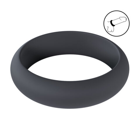 Wide O Silicone Cockring - XXL - 55mm - Zwart