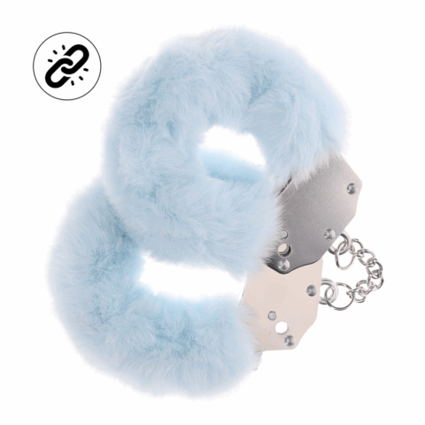 Zware Fluffy Handboeien - Poederblauw
