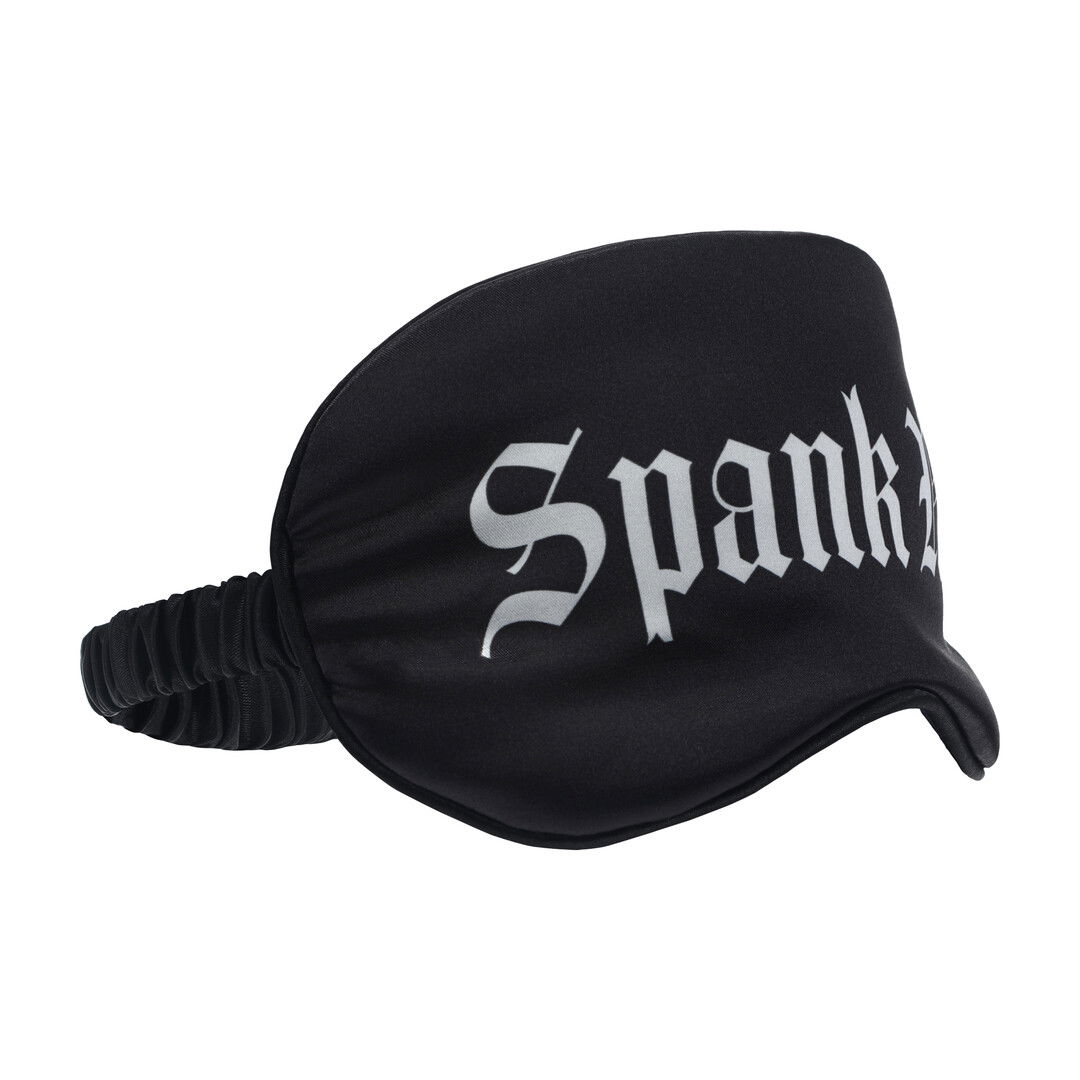 Spank Me - Gedrukte Satijnen Masker - Zwart - Afbeelding 3