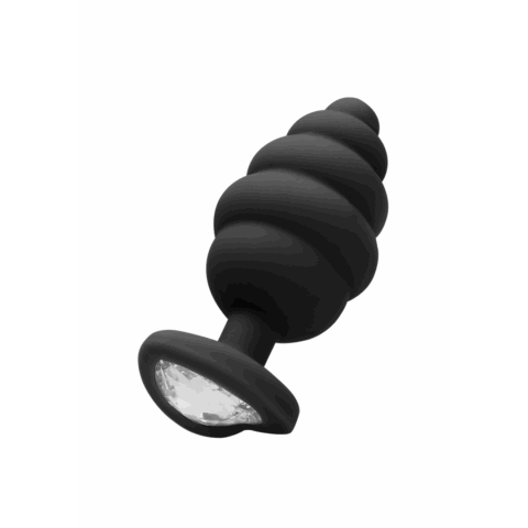 Geribbelde Diamant Hart Plug - Regular