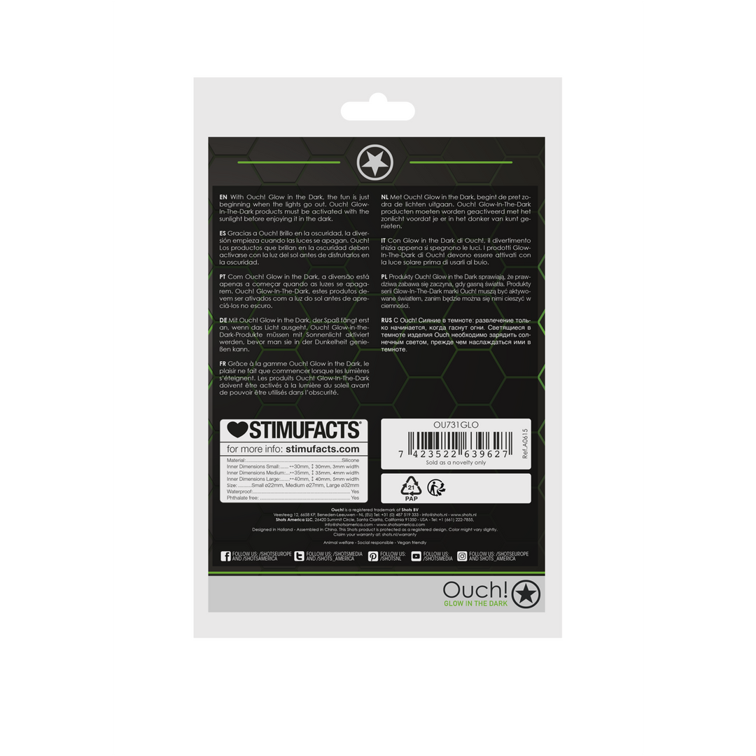 Cockring Set - Glow in the Dark - 3 Stuks - Afbeelding 3