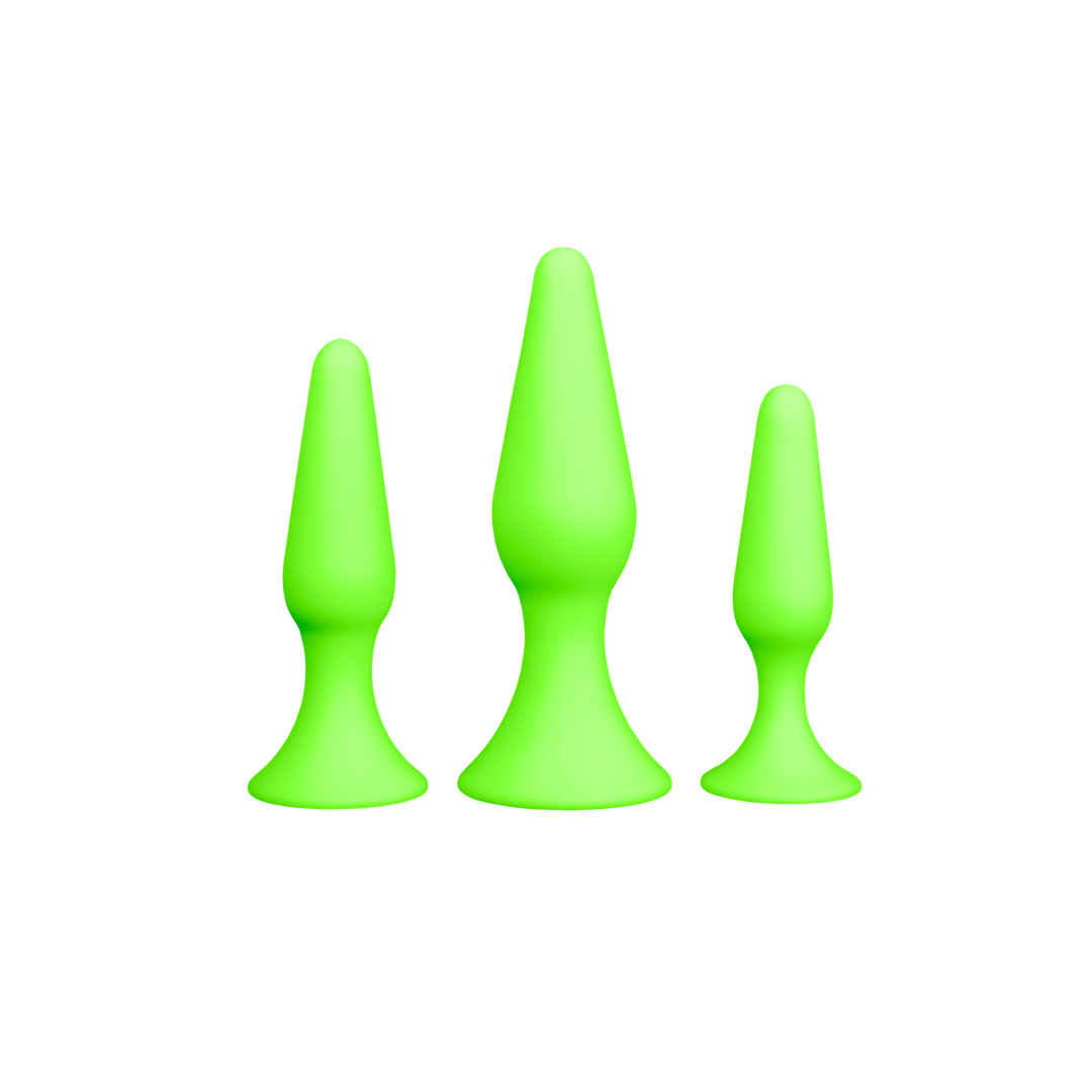 Butt Plug Set - Glow in the Dark