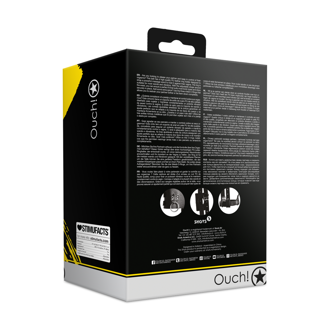 Riem met Vibrator Houder - Zwart - Afbeelding 3