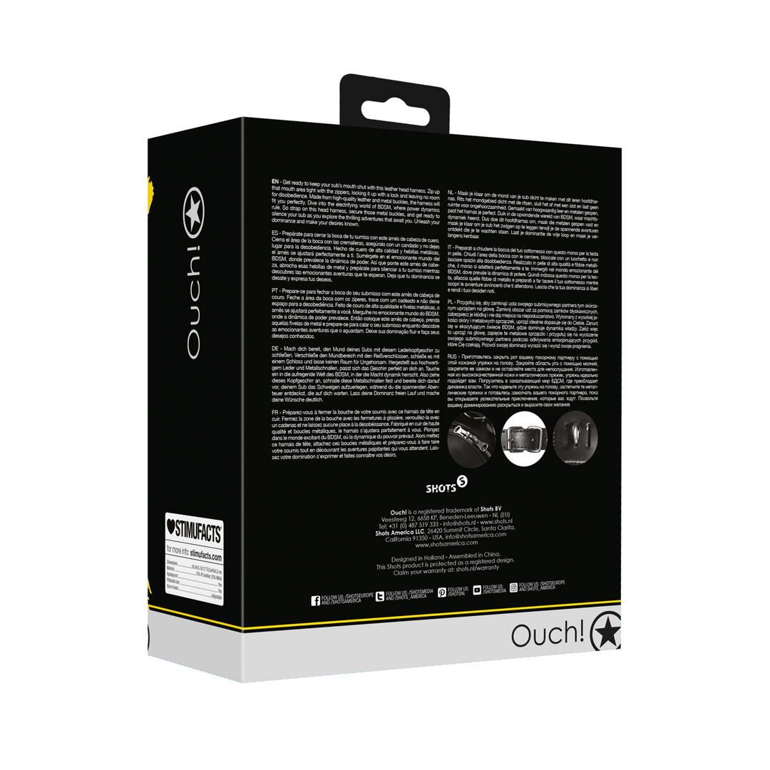 Hoofdkap met ritsmond en slot - Zwart - Afbeelding 3