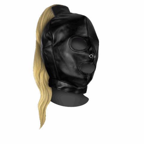 Mask met Blonde Ponytail - Zwart