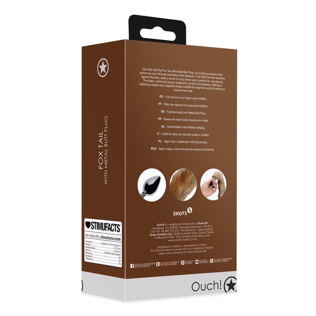 Vossenstaart met metalen buttplug - Afbeelding 3