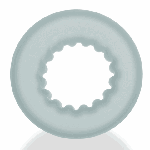 Axis - Inner Ribbed Griphold Cockring - Duidelijk IJs