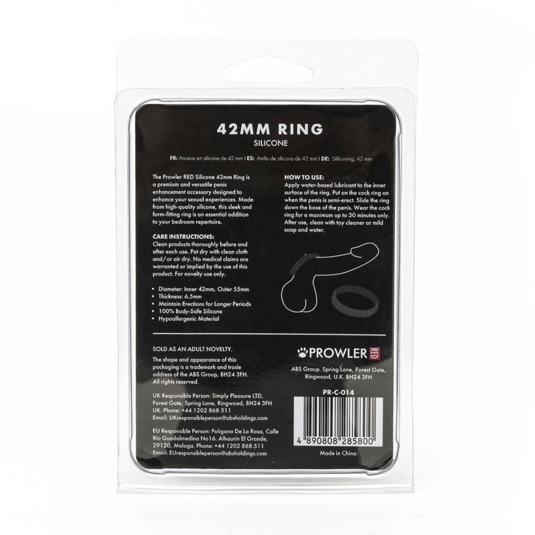 Silicone 42mm Ring - Zwart - Afbeelding 3