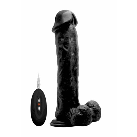 Vibrerende Realistische Cock met Scrotum - 11 / 28 cm