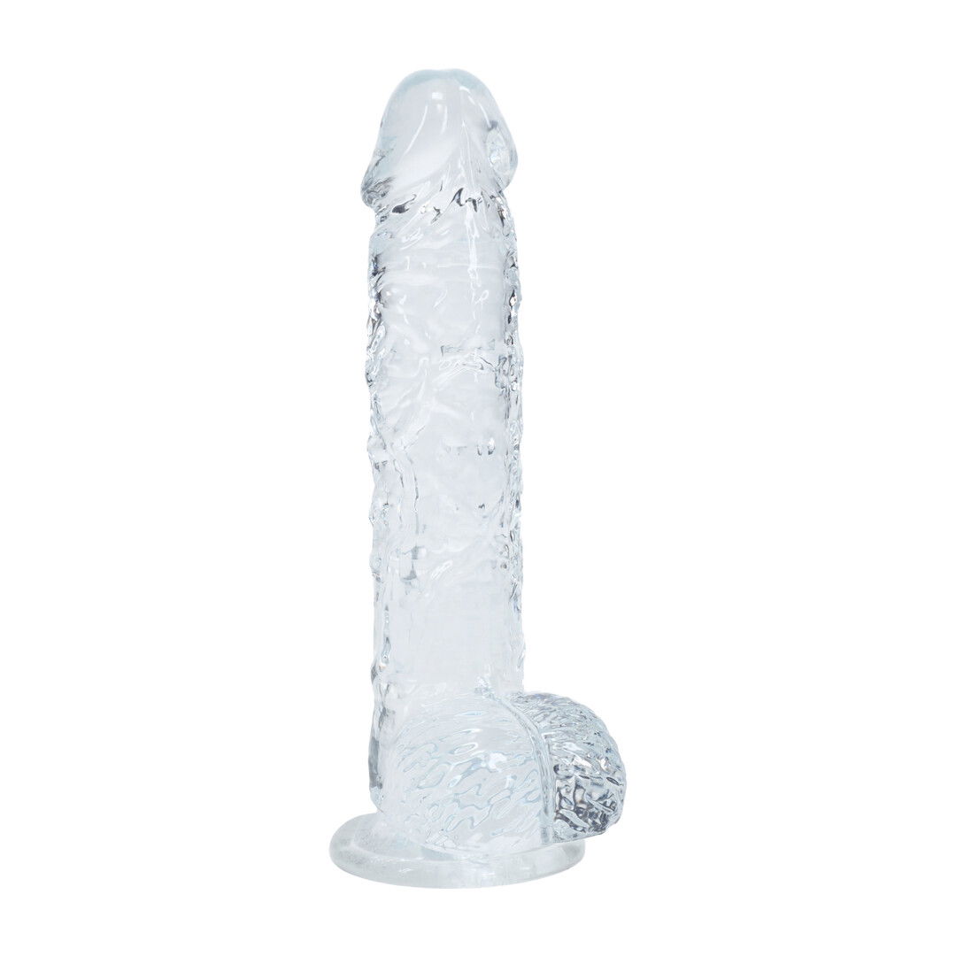 Realistische Dildo met Ballen - 5 / 12,7 cm - Transparant