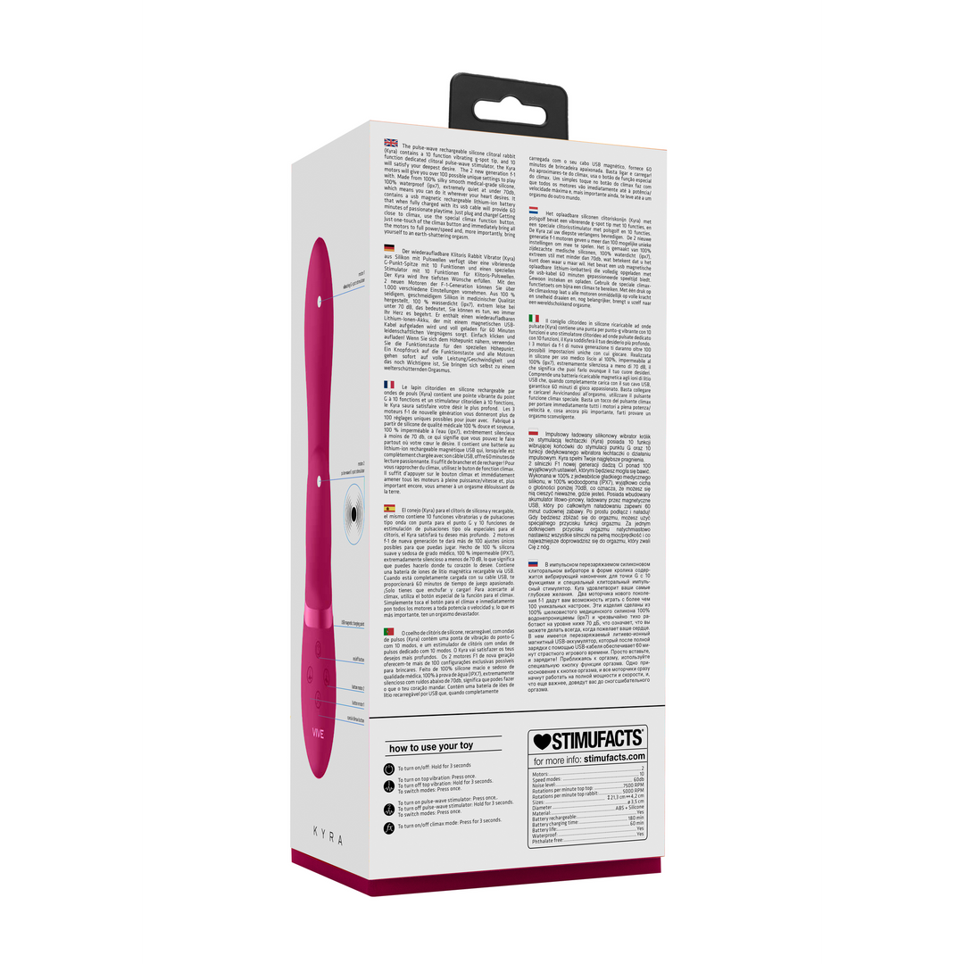 Kyra - Pulse Clitoral Rabbit - Roze - Afbeelding 3