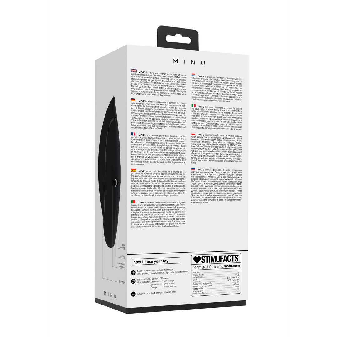 Minu - Lay On Vibrator - Zwart - Afbeelding 3