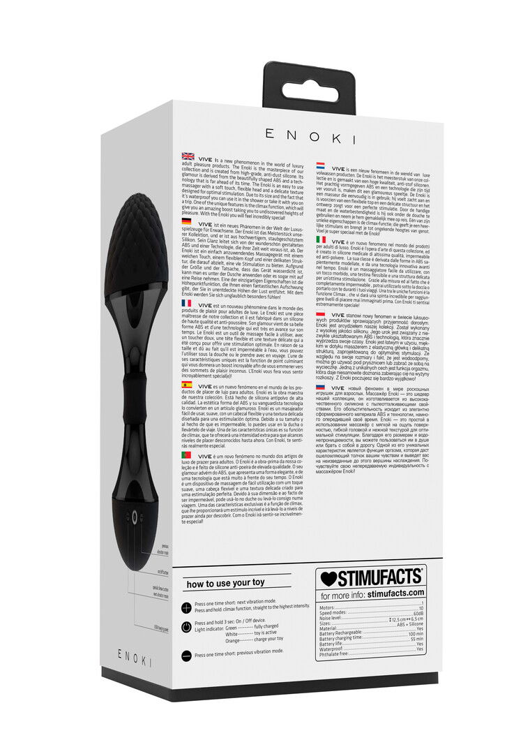 Enoki - Buigbare Massager - Zwart - Afbeelding 3