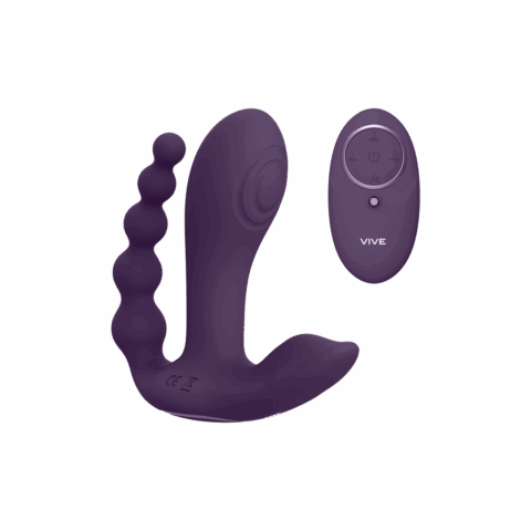 Kata - Pulse Wave  Vibrerende Dubbele Penetratie Vibrator - Paars