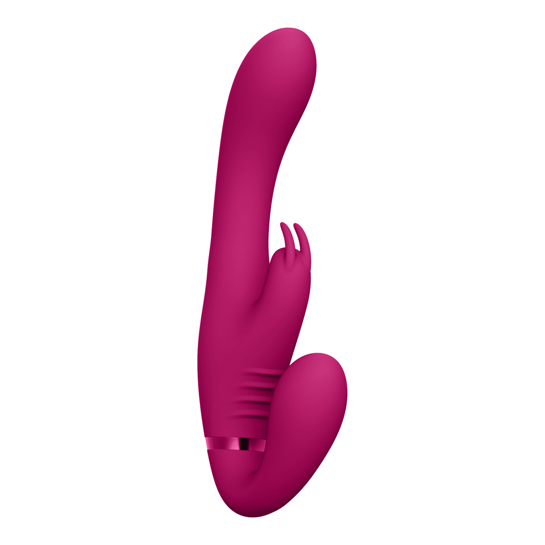 Suki - Vibrerende Strapless Strap-on Rabbit - Roze