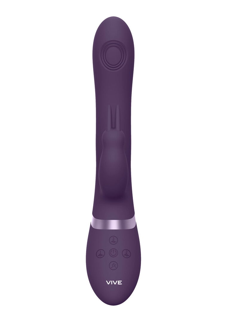 Rini - Pulse Wave Vibrating Double Penetration Rabbit - Paars - Afbeelding 3