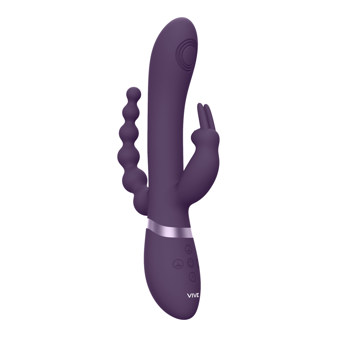 Rini - Pulse Wave Vibrating Double Penetration Rabbit - Paars