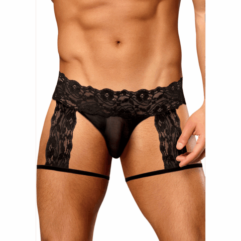 G-String Garter Short - L/XL - Zwart