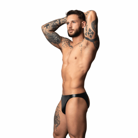 Moonshine - Wetlook Jock - L/XL - Zwart
