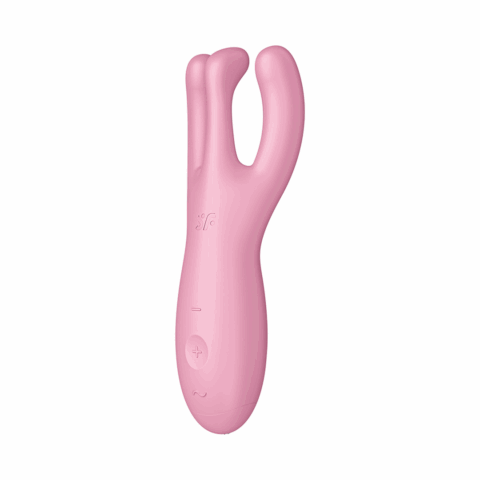 Threesome 4Plus - Lay-on Vibrator met App - Roze