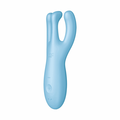 Threesome 4Plus - Lay-on Vibrator met App - Blauw