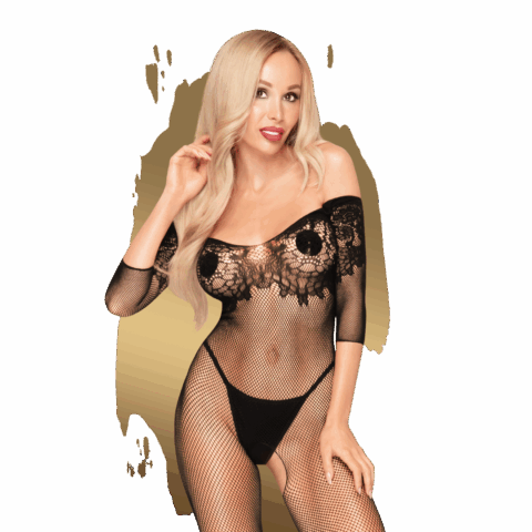 Hoge Profiel - Bodystocking - Plus Size - Zwart