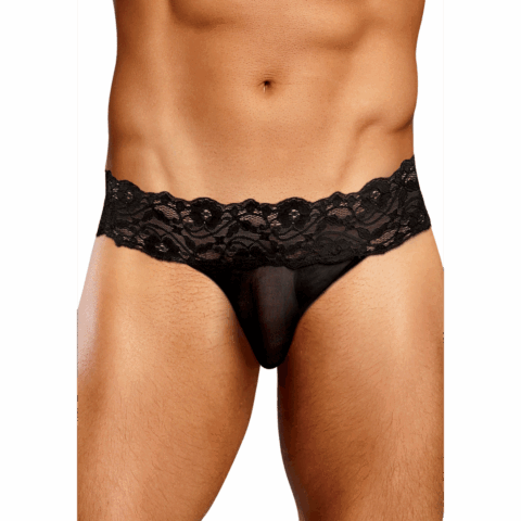 Micro Thong Pinch Back - L/XL - Zwart