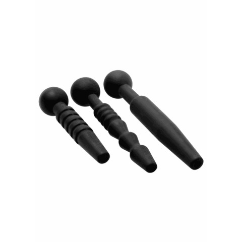 Donkere Stangen - 3 Delige Silicone Penis Plug Set