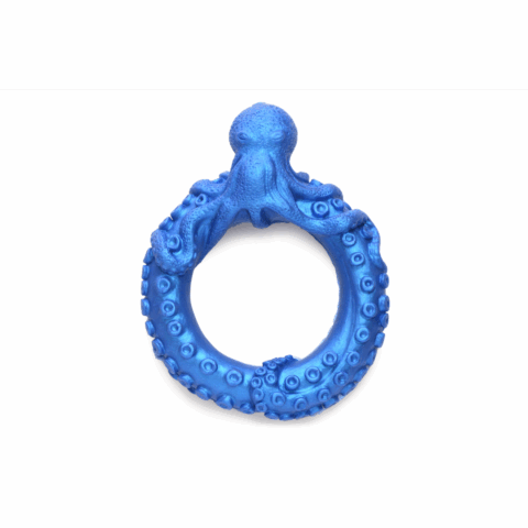 Poseidon's Octo-Ring - Siliconen Cockring - Blauw