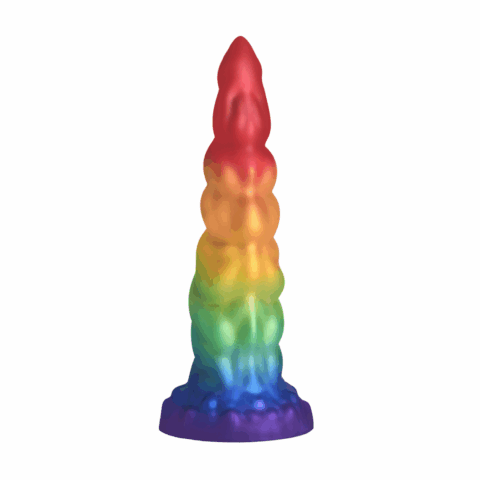 Magic Rider - Eenhoorn Silicone Dildo - Regenboog