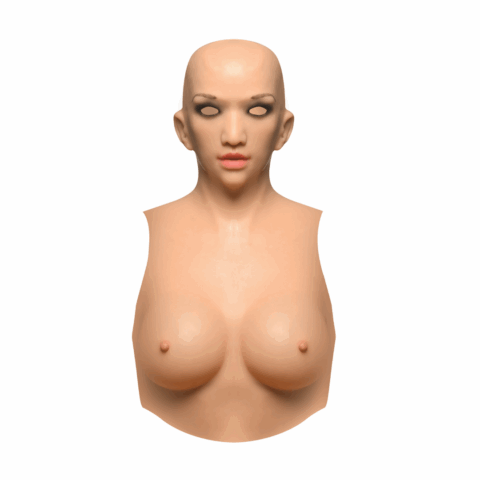 Sexy Skin Suit - Siliconen Hoofdschaal en C Cup Borsten