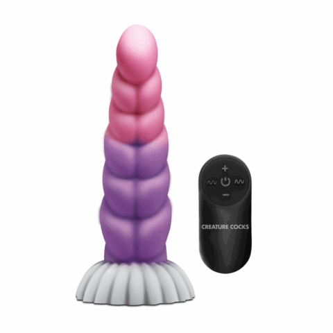 Cloud Rider - Vibrerende Eenhoorn Siliconen Dildo - Paars/Roze