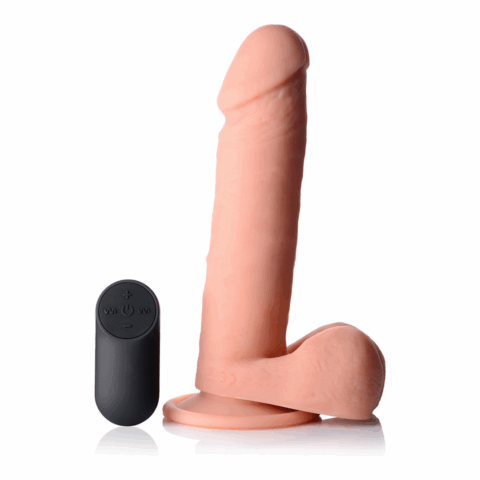 Vibrerende Afstandsbediening Siliconen Dildo met Ballen - 8 / 20,5 cm