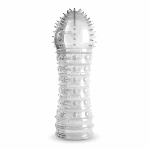 Gestippelde Penis Sleeve - Transparant