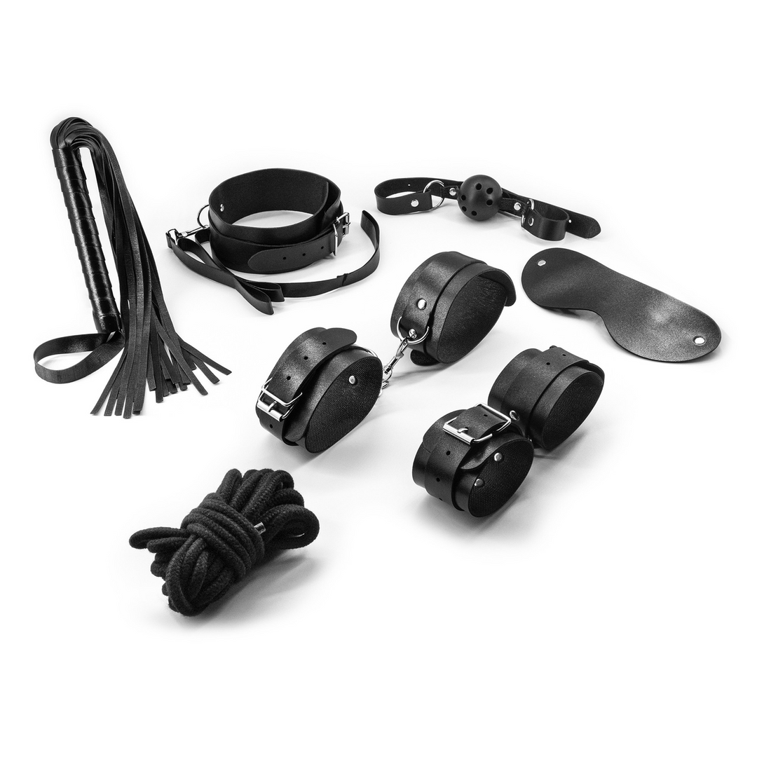 Punisher - 8-delige Bondage Set - Zwart