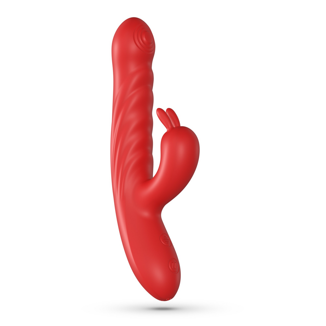 Lapin - Duwende Konijnen Vibrator - Rood