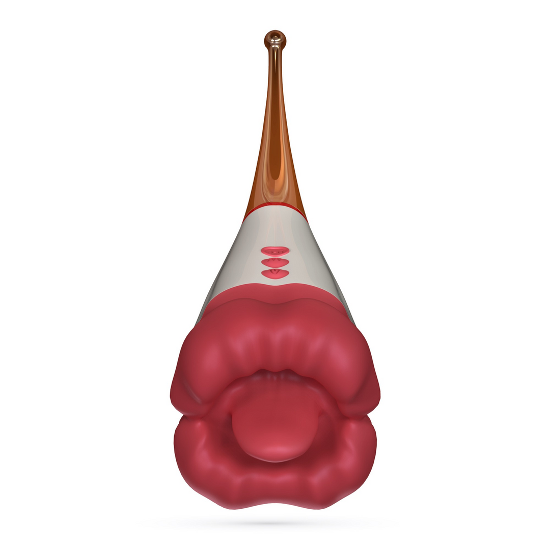 Jagger - Lickende Dubbele Stimulator - Rood - Afbeelding 3