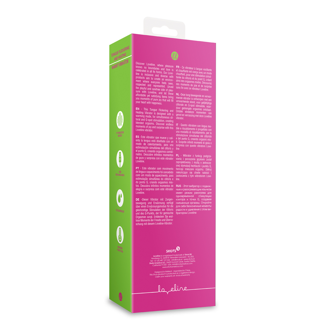 Tongue Flickering en Heating Rabbit Vibrator - Exuberant Pink - Afbeelding 3