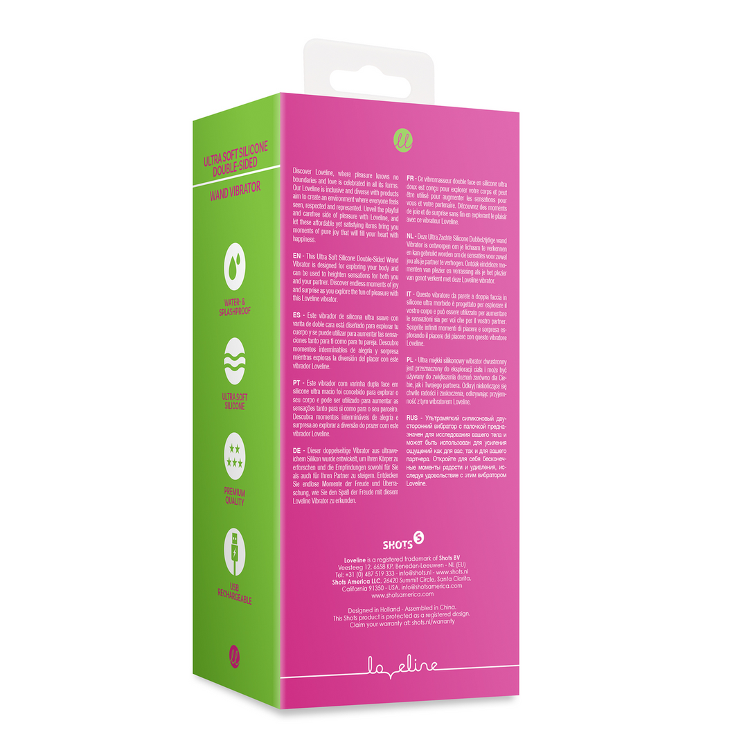 Ultra Soft Silicone Dubbelzijdige Wand Vibrator - Prestone Roze - Afbeelding 3