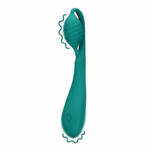 G-Spot Vibrator met Parels - Blauw Groen