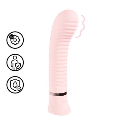 Divine - Geribbelde G-spot Vibe - Roze - Afbeelding 2